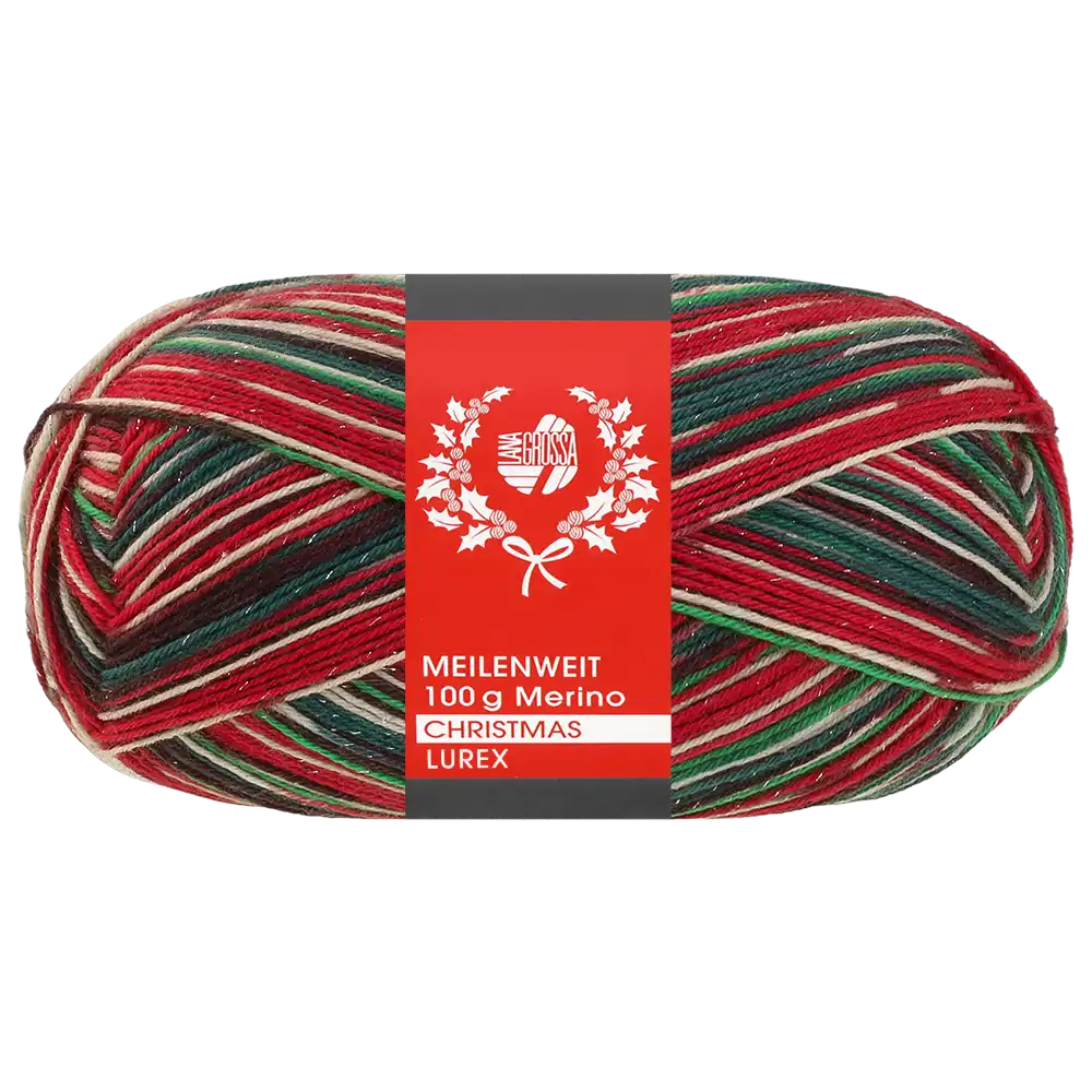 #Farbe_Lana Grossa Meilenweit 100 Merino Christmas 2026 | 6811 mit Lurex