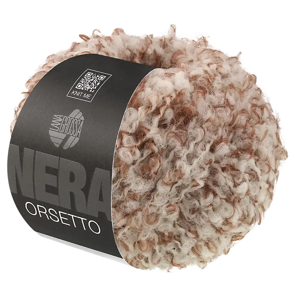 #Farbe_Lana Grossa Orsetto | 104 Braun-Rohweiß