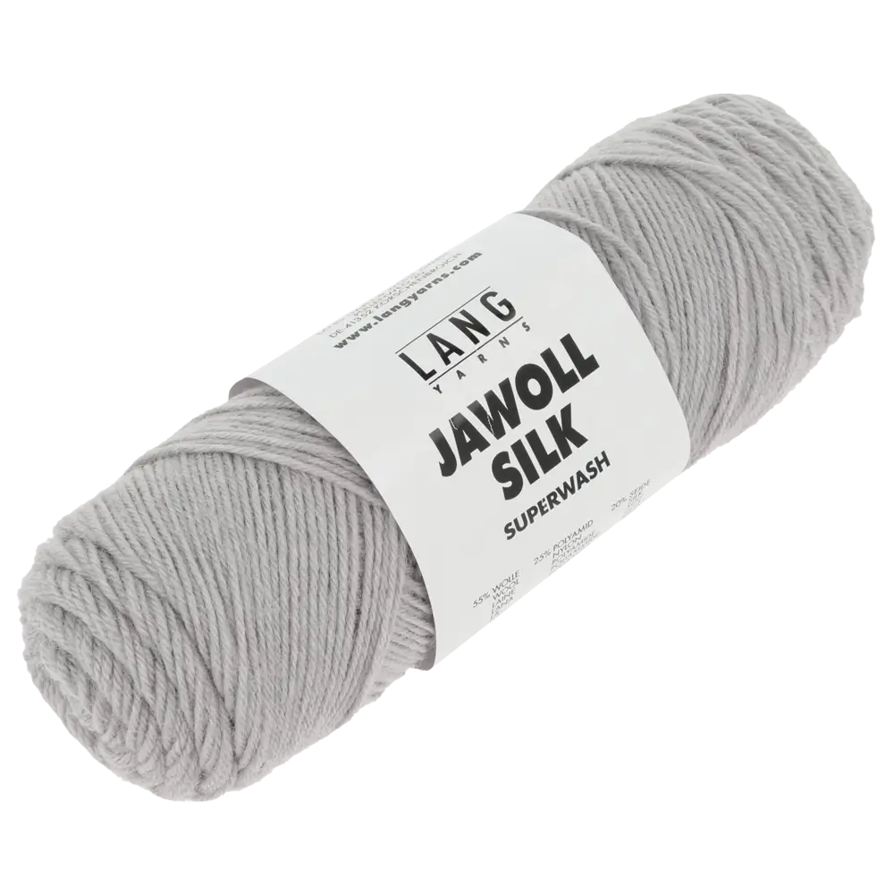 #Farbe_Lang Yarns Jawoll Silk | 123 Hellgrau Melange