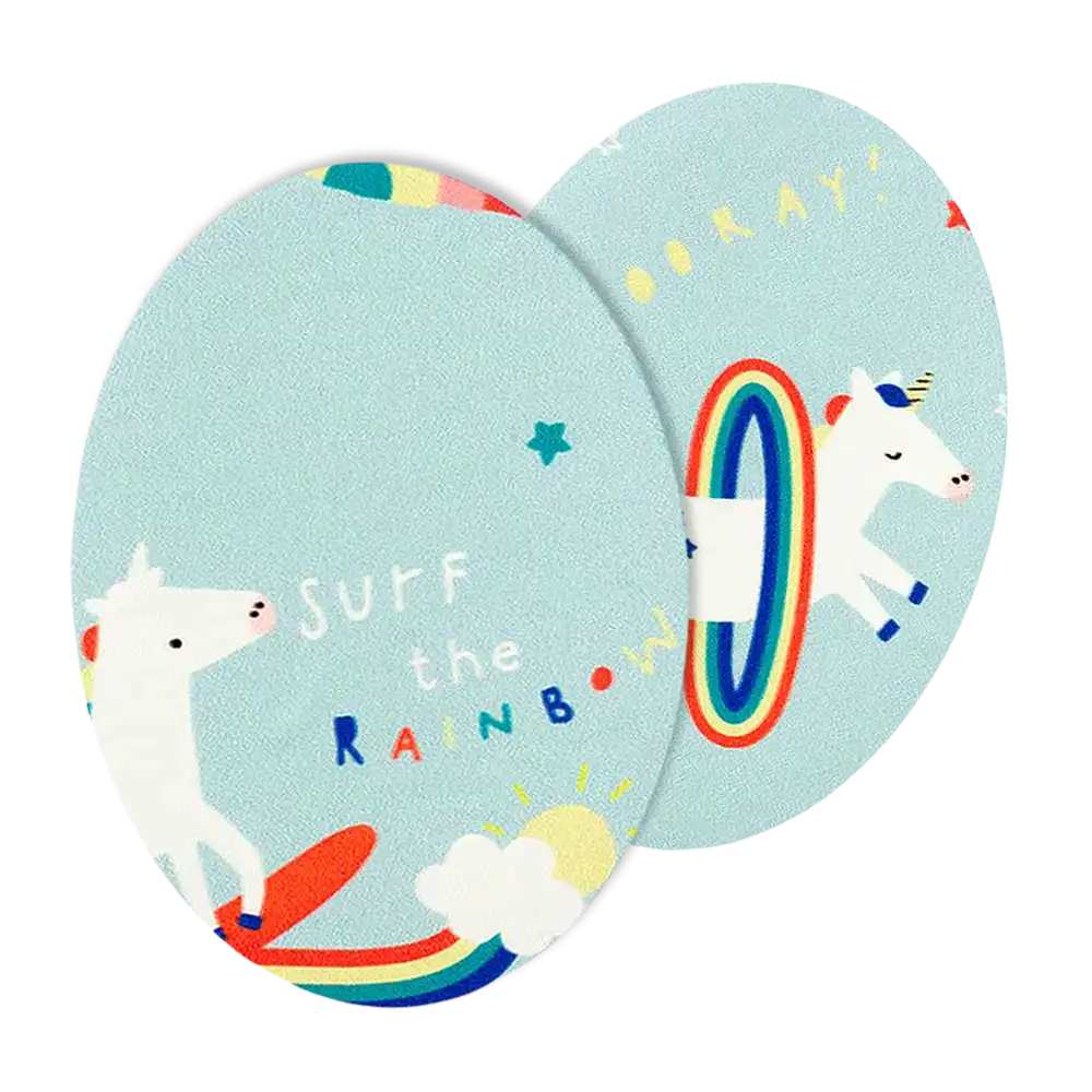#Farbe_Mono Quick Flicken bedruckt | 12346 Einhorn