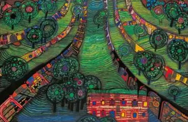 #Farbe_Opal Hundertwasser | 4052 GrĂŒne Stadt (781)