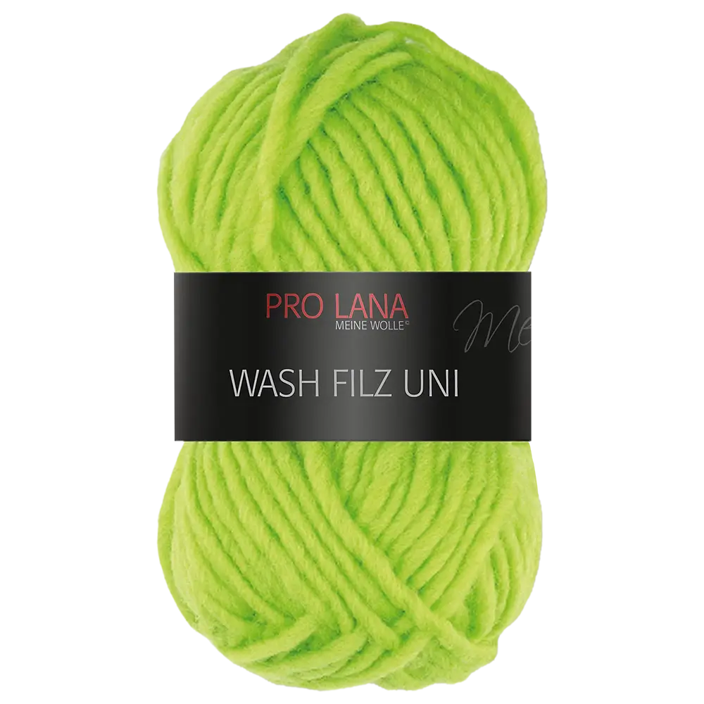 #Farbe_Pro Lana Wash Filz Uni | 174 Lemongrün