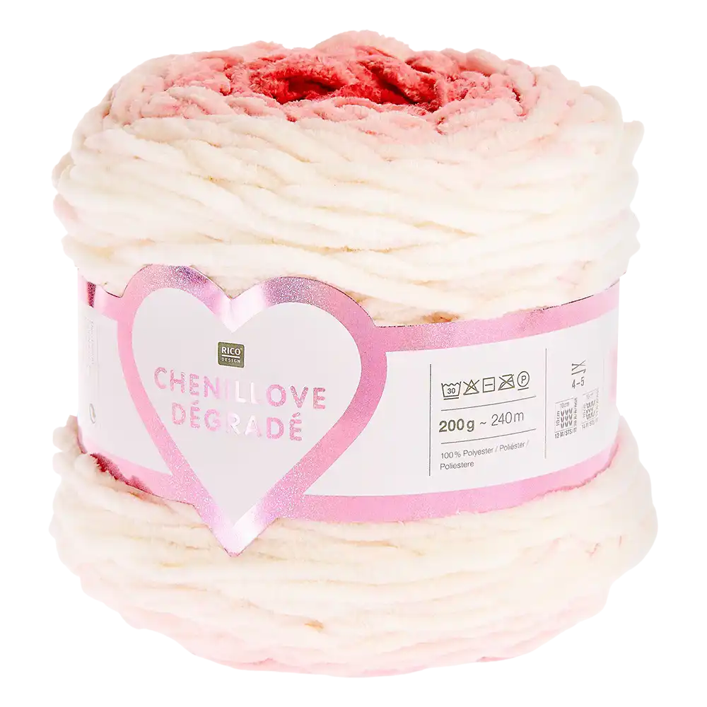 #Farbe_Rico Design Chenillove Dégradé | 003 Rot
