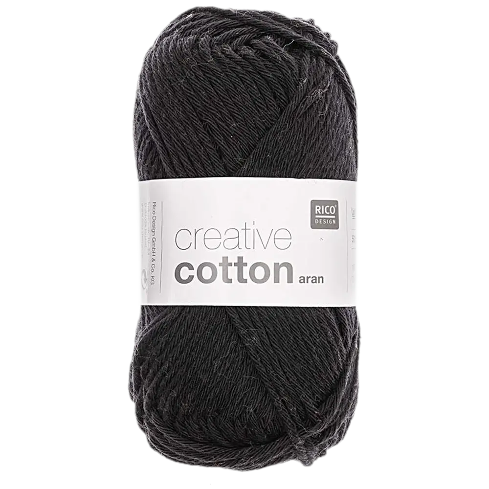 #Farbe_Rico Design Creative Cotton Aran | 90 Schwarz