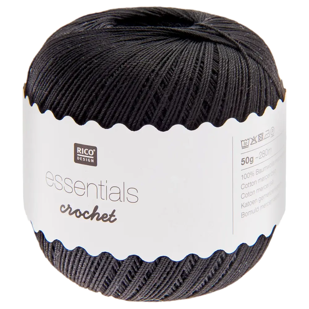 #Farbe_Rico Design Essentials Crochet | 012 Schwarz
