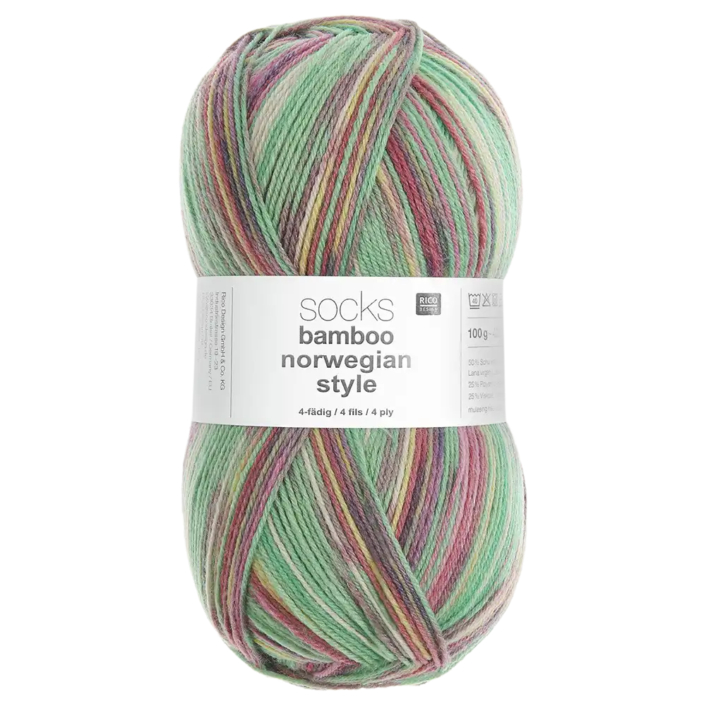 #Farbe_Rico Design Socks Bamboo Norwegian Style | 062 Raspberry