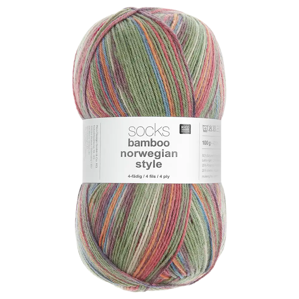 #Farbe_Rico Design Socks Bamboo Norwegian Style | 063 Forest