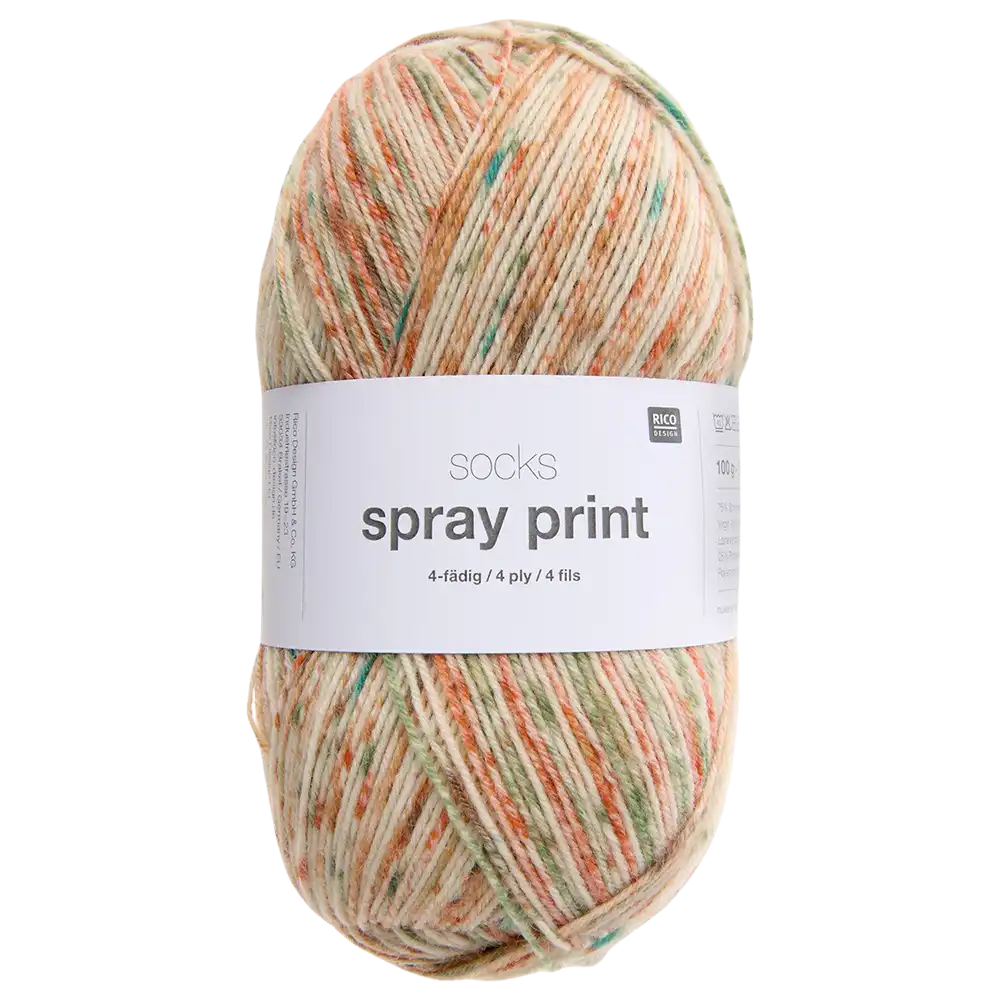 #Farbe_Rico Design Socks Spray Print | 002 Earthy