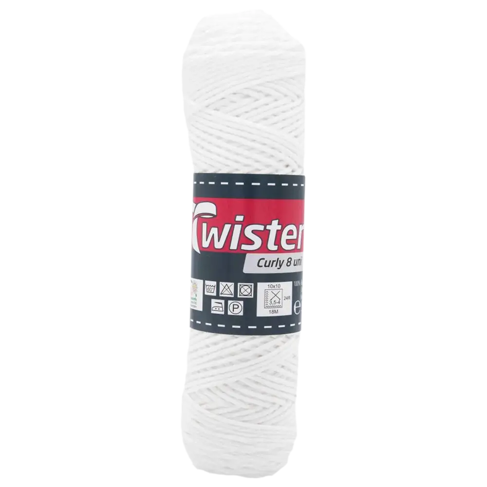 #Farbe_Twister Curly 8 uni | 10 Weiß