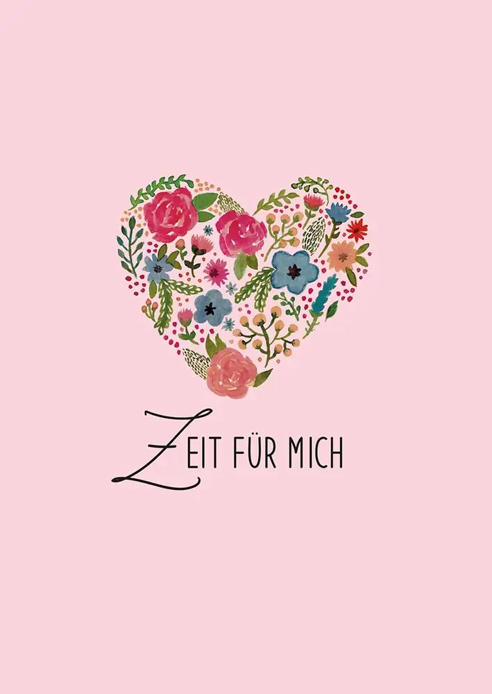 #Design_Karte 163: Rosa - Zeit fĂŒr mich.