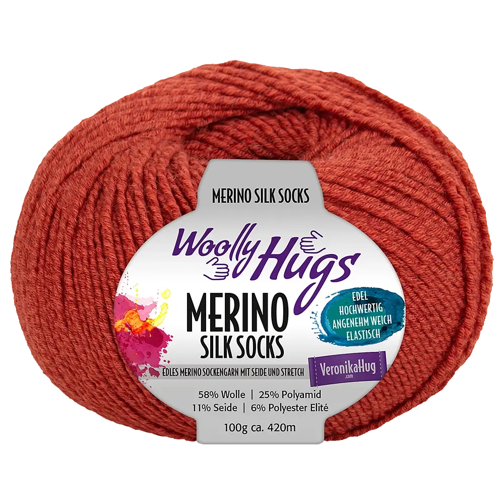 #Farbe_Woolly Hugs Merino Silk Socks | 227 Ziegel