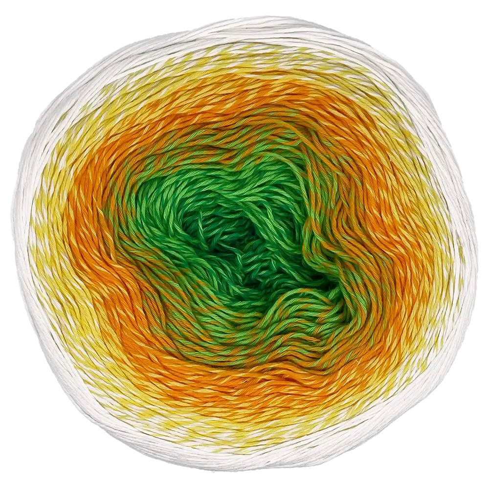 #Farbe_YarnArt Rosegarden | 303 Weiß-Vanille-Gelb-Orange-Grün