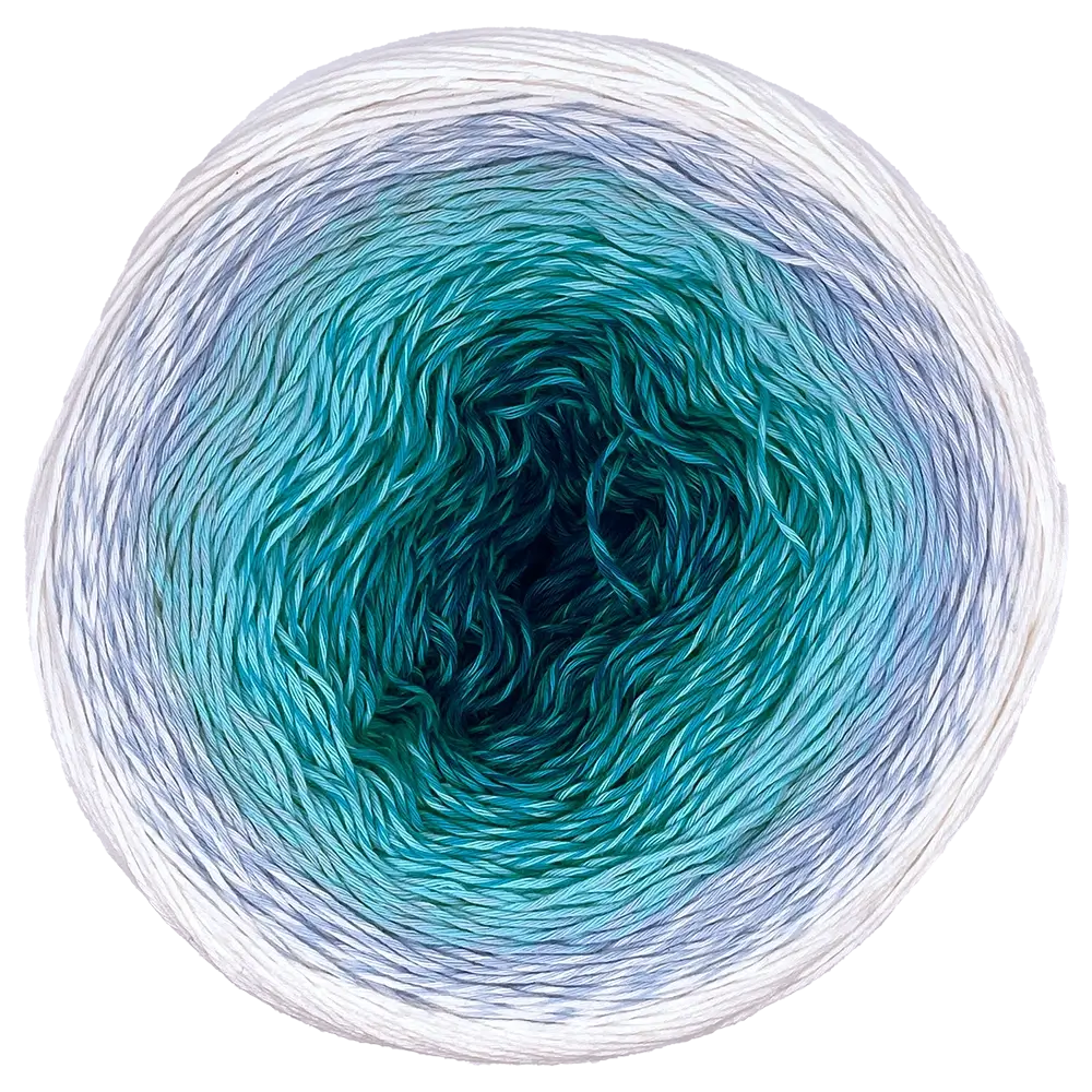 #Farbe_YarnArt Rosegarden | 305 Weiß-Hellblau-Blau-Dunkelblau