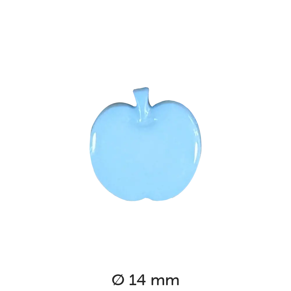 #Farbe_Dill Knopf Apfel 14 mm | 180210 Blau