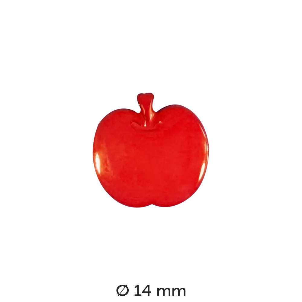 #Farbe_Dill Knopf Apfel 14 mm | 180616 Rot