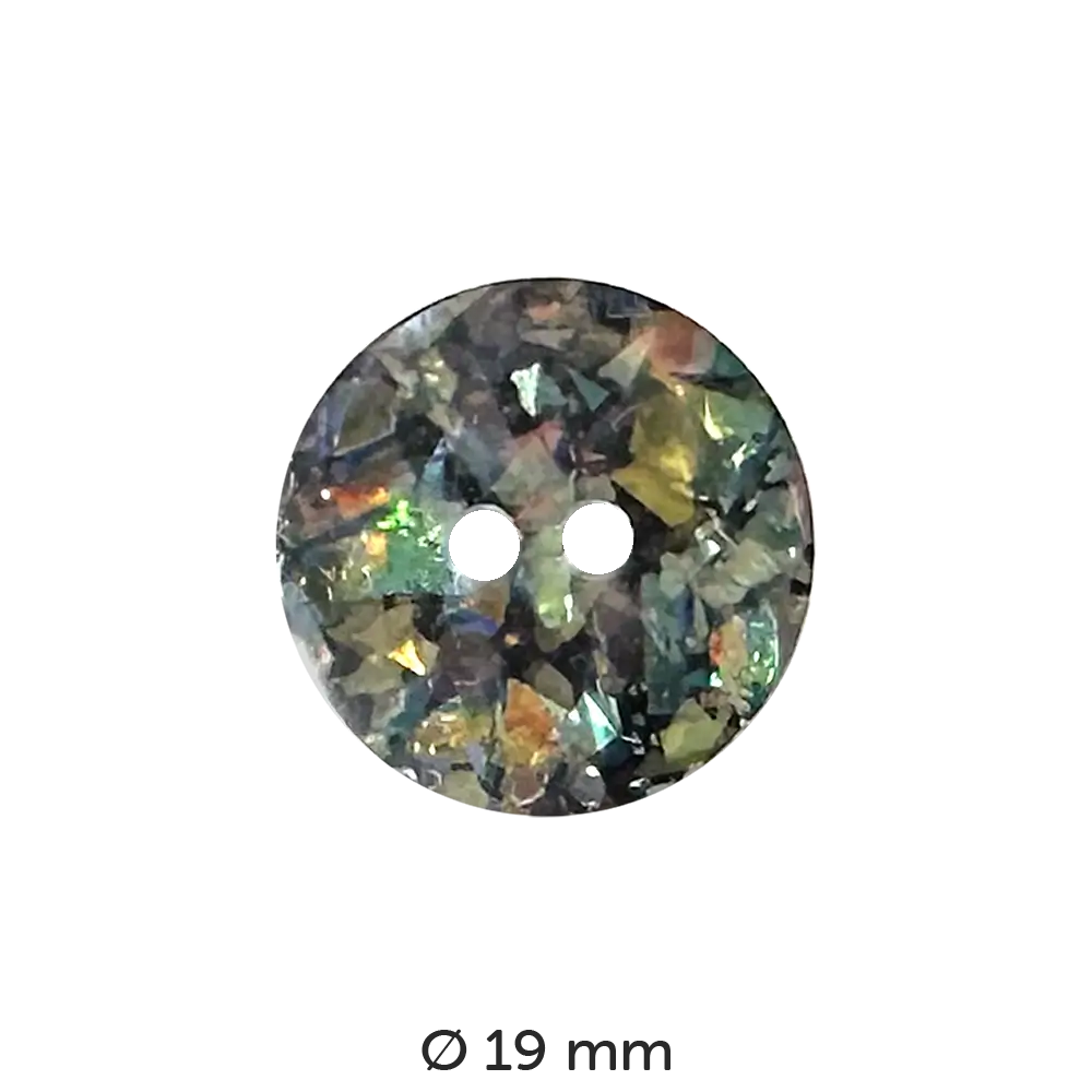 #Farbe_Dill Glitzerknopf | 260550 19 mm