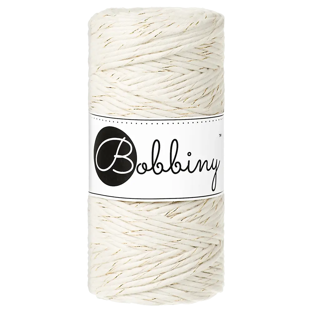 #Farbe_Bobbiny Makramee 3 mm | Golden Natural