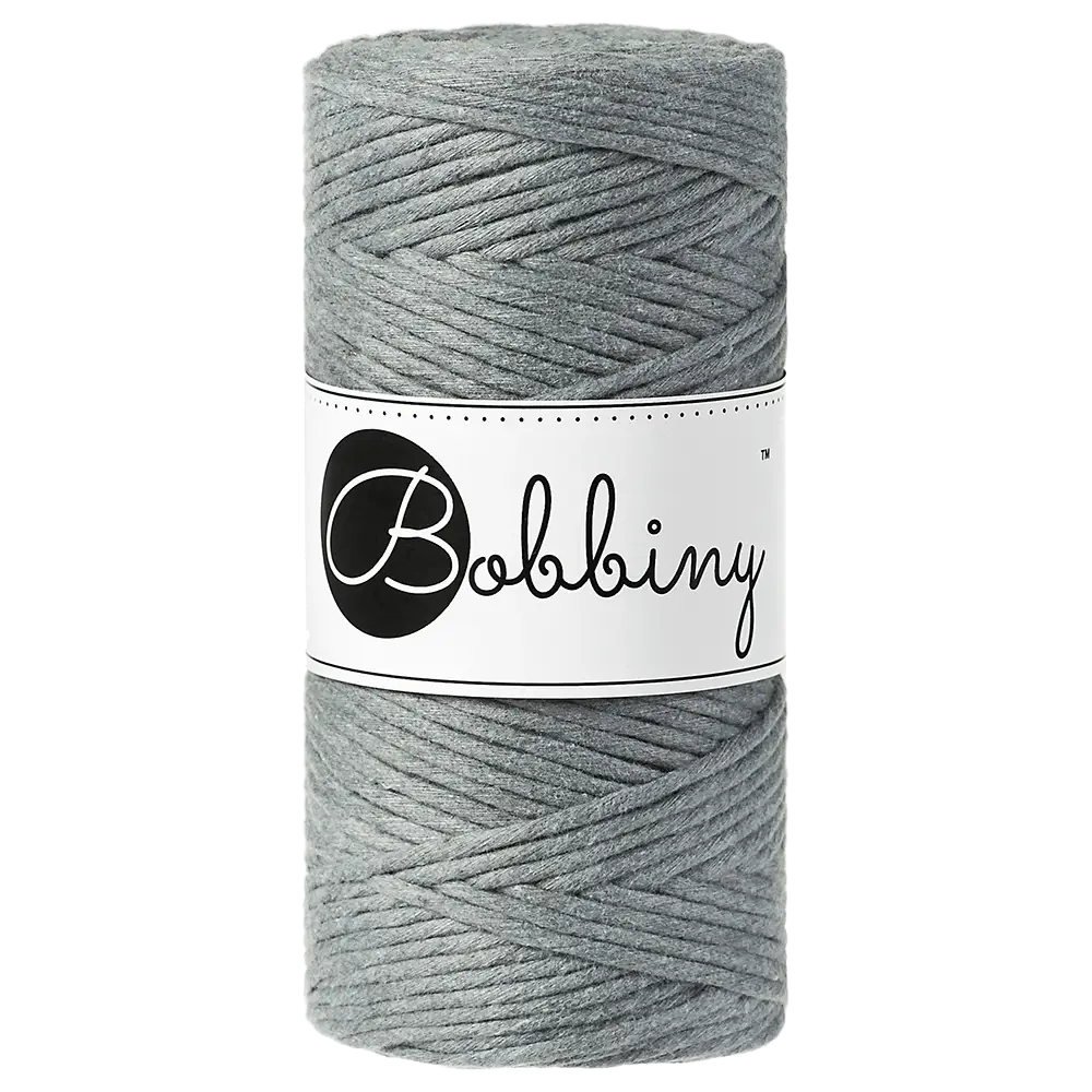 #Farbe_Bobbiny Makramee 3 mm | Steel