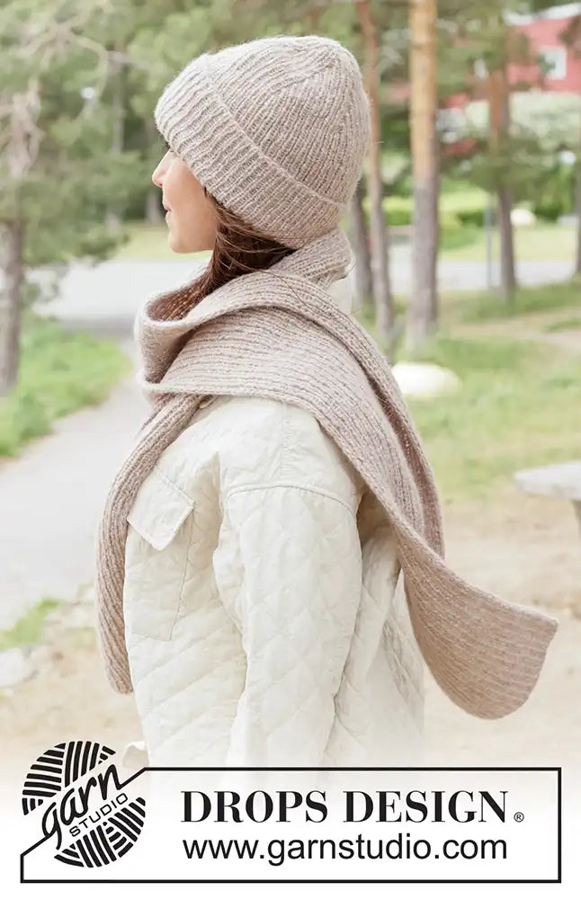 Mütze & Schal Almond Whisper Set (Strickset)