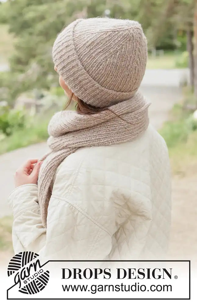 Mütze & Schal Almond Whisper Set (Strickset)