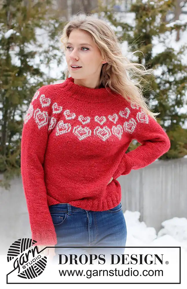 Pullover Merry Hearts (Strickset)
