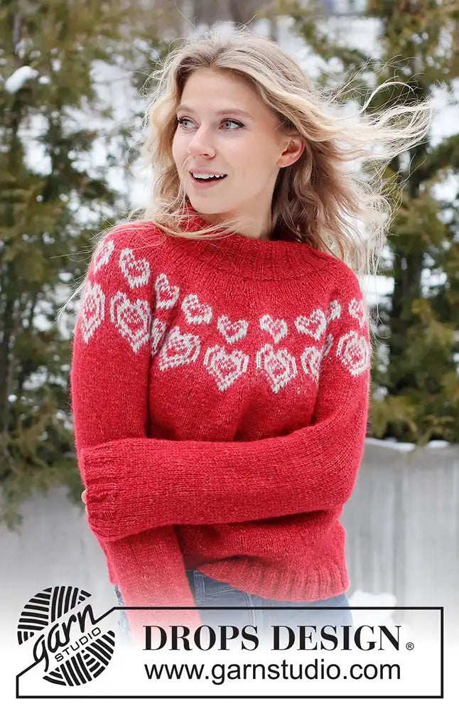 Pullover Merry Hearts (Strickset)