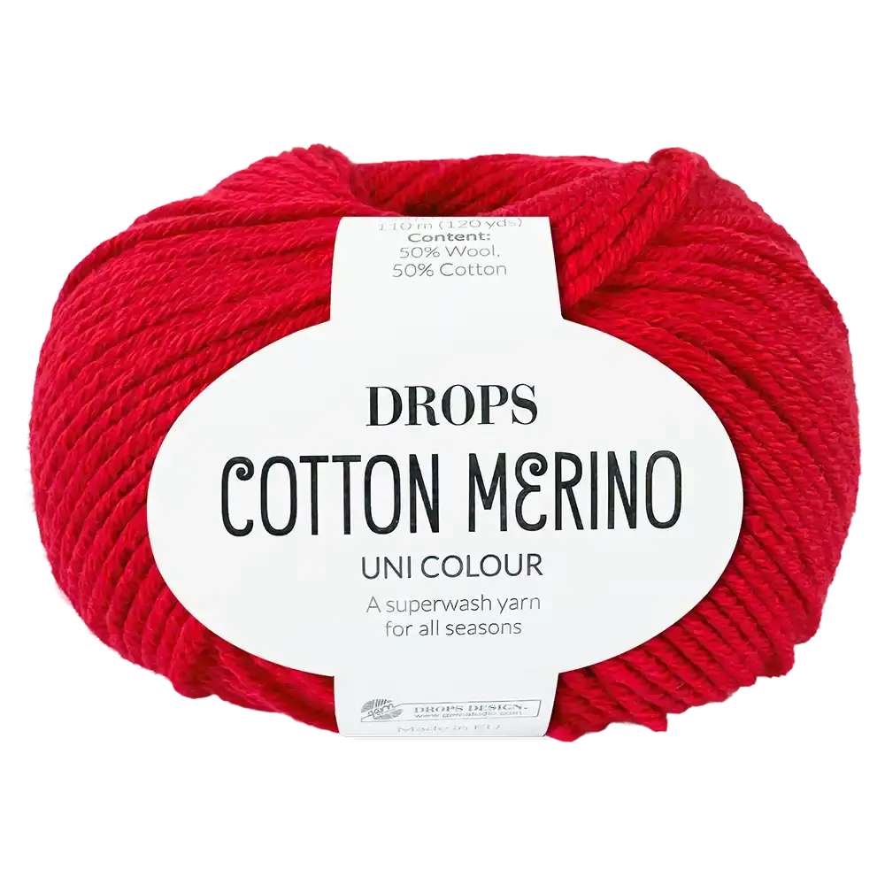 #Farbe_Drops Cotton Merino | 06 Kirschrot