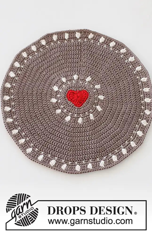 Tischset mit Herz (Häkelset)