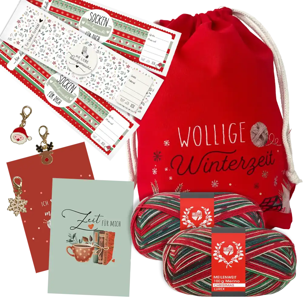 Masche in der Tasche | Weihnachts-Socken