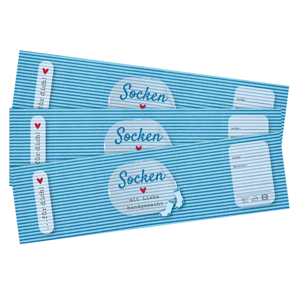 #Set_Frida's Sockenbanderole | 18 Blau Streifen