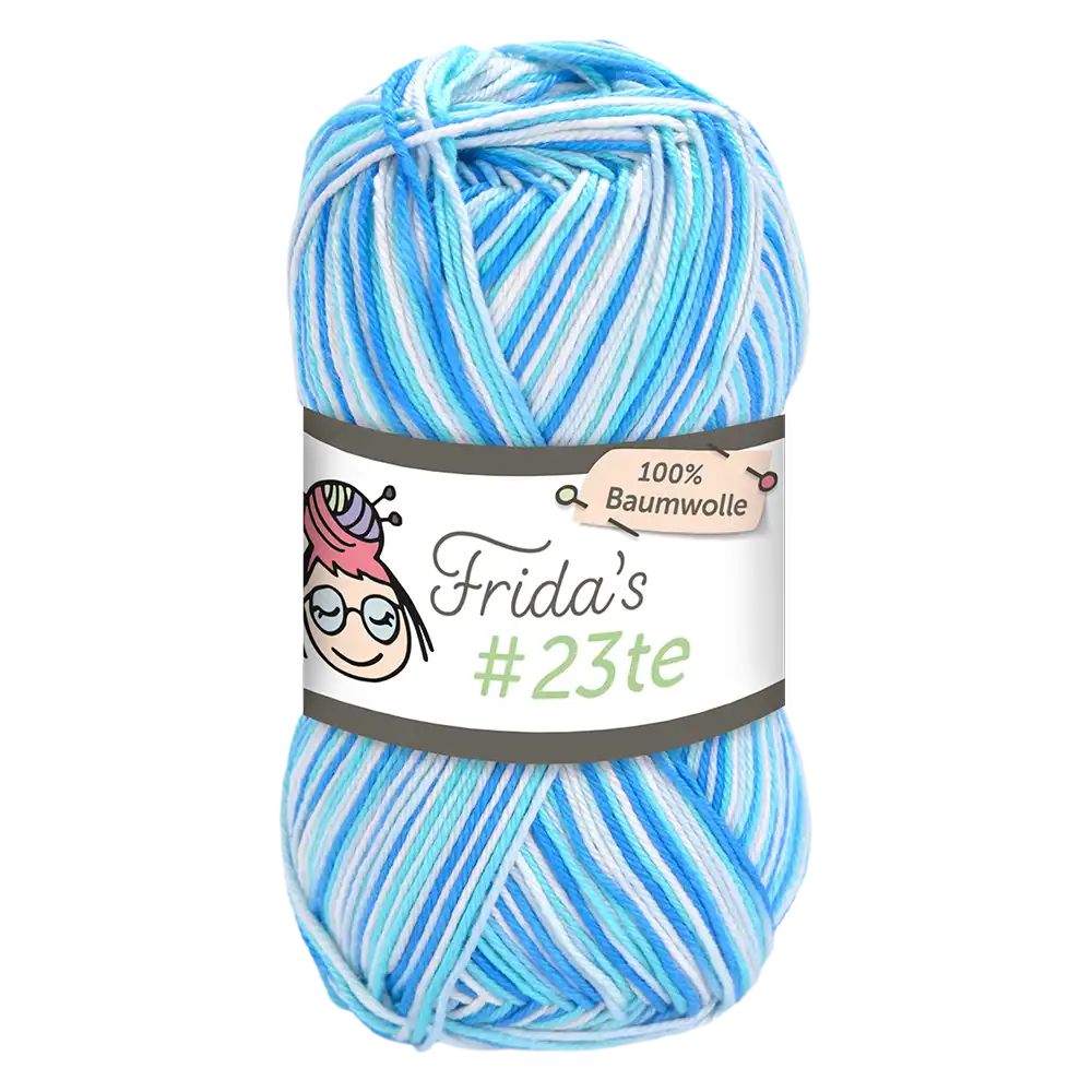#Farbe_Frida's 23te | 510 Blau-Türkis-Weiß
