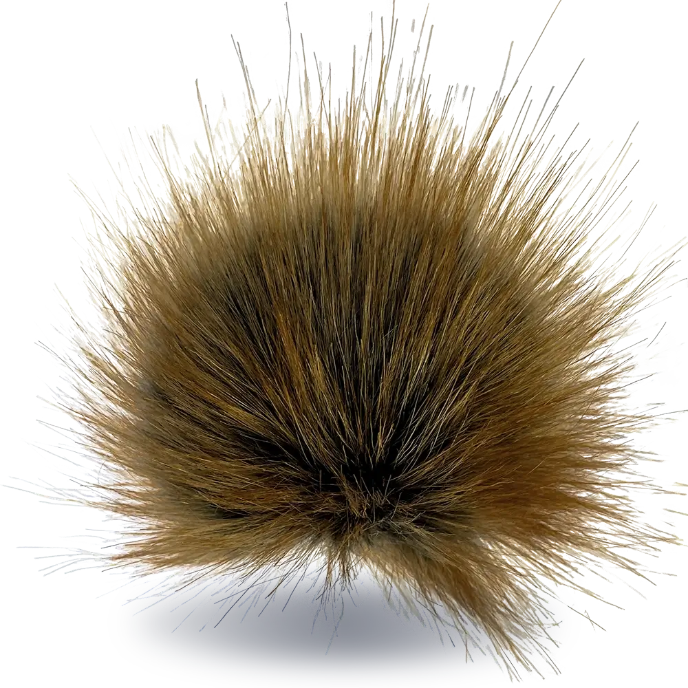 #Farbe_Bommel mit Druckknopf 15-17 cm | Braun-Schwarz