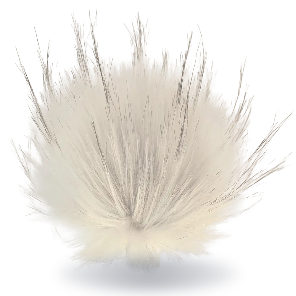 #Farbe_Bommel mit Druckknopf 15-17 cm | Creme
