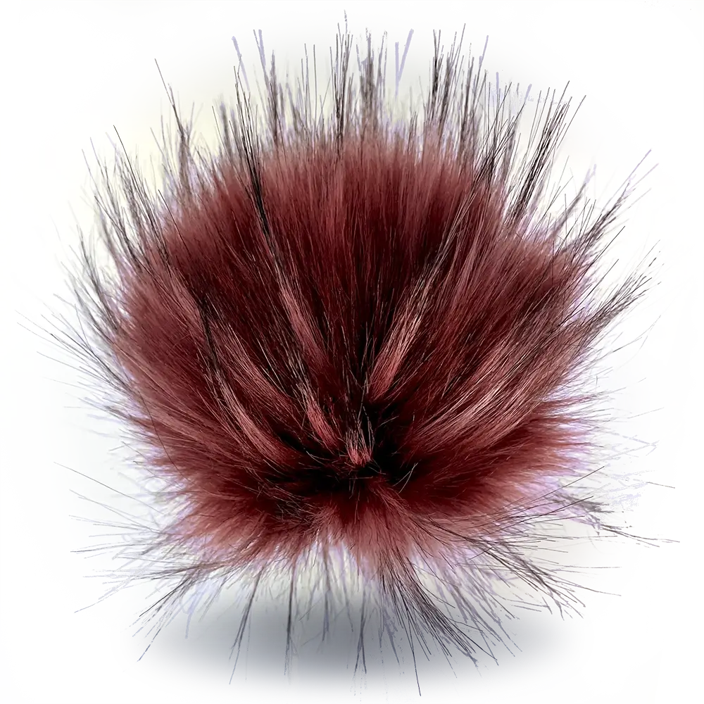 #Farbe_Bommel mit Druckknopf 15-17 cm | Kirsche