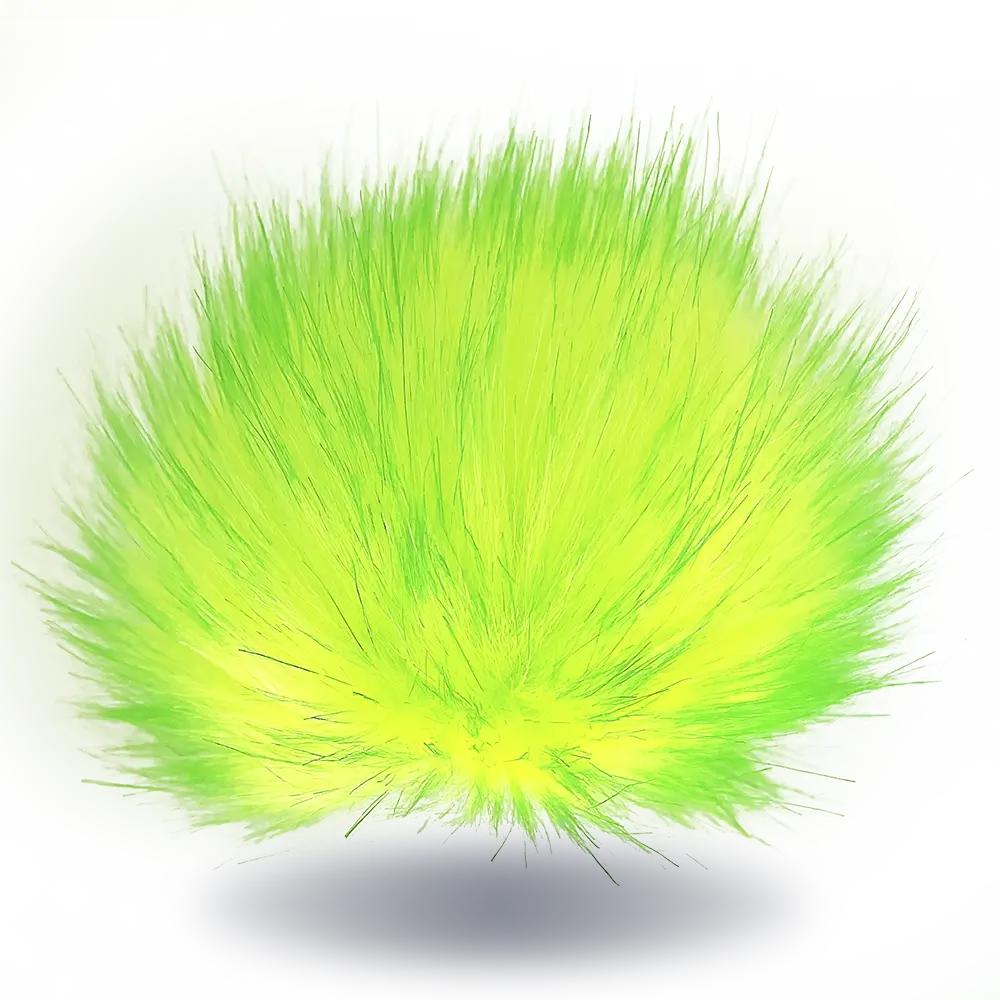 #Farbe_Bommel mit Druckknopf 15-17 cm | Neongelb