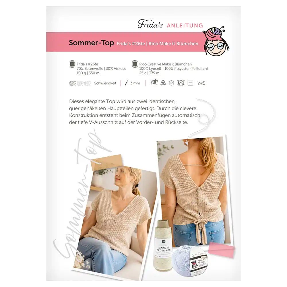 Masche in der Tasche | Sommertop mit Pailetten