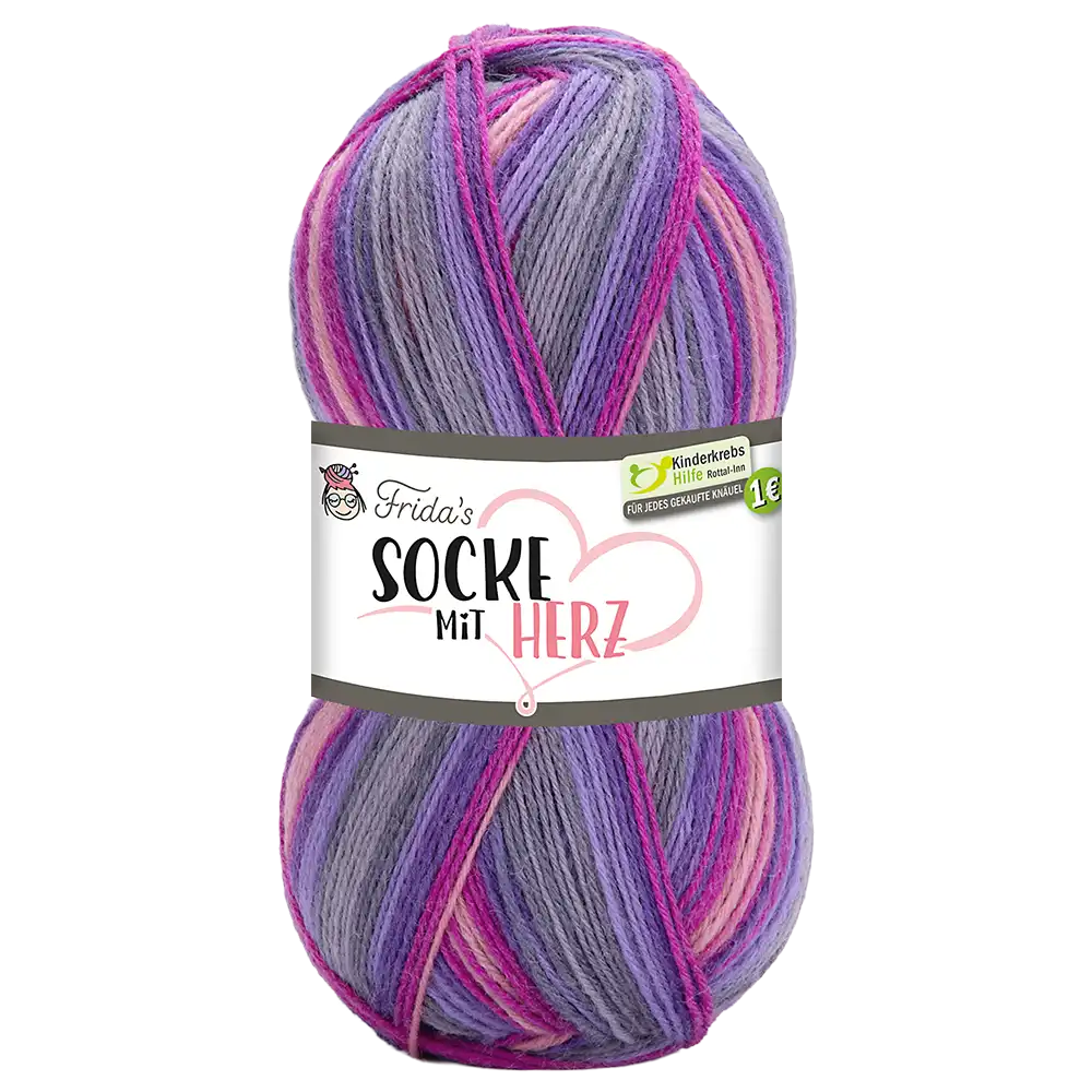 #Farbe_Frida's Socke mit Herz | 1