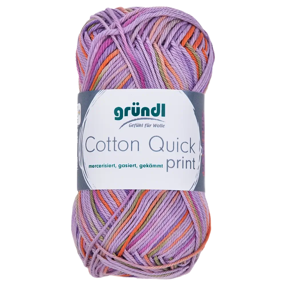 #Farbe_Gründl Cotton Quick Print | 192 Lila-Grün-Orange multicolor