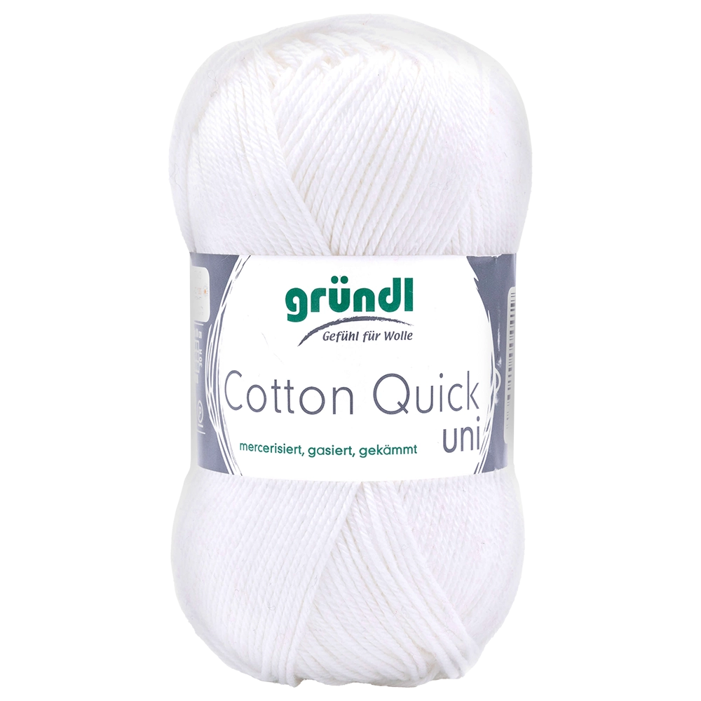 #Farbe_Gründl Cotton Quick Uni | 01 Weiß