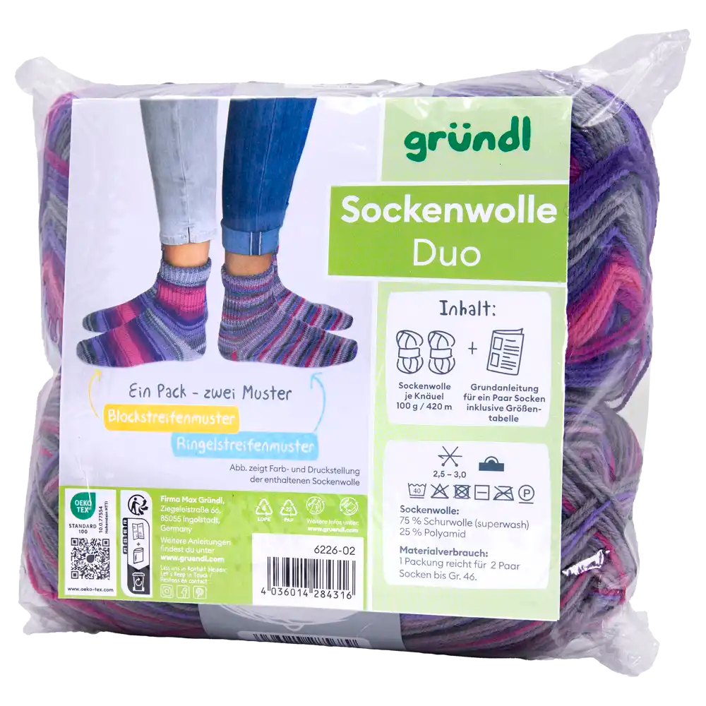 #Farbe_Gründl Duo Sockenwolle | 6226-02