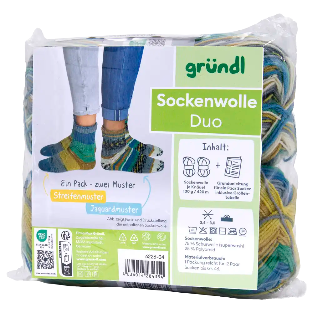 #Farbe_Gründl Duo Sockenwolle | 6226-04