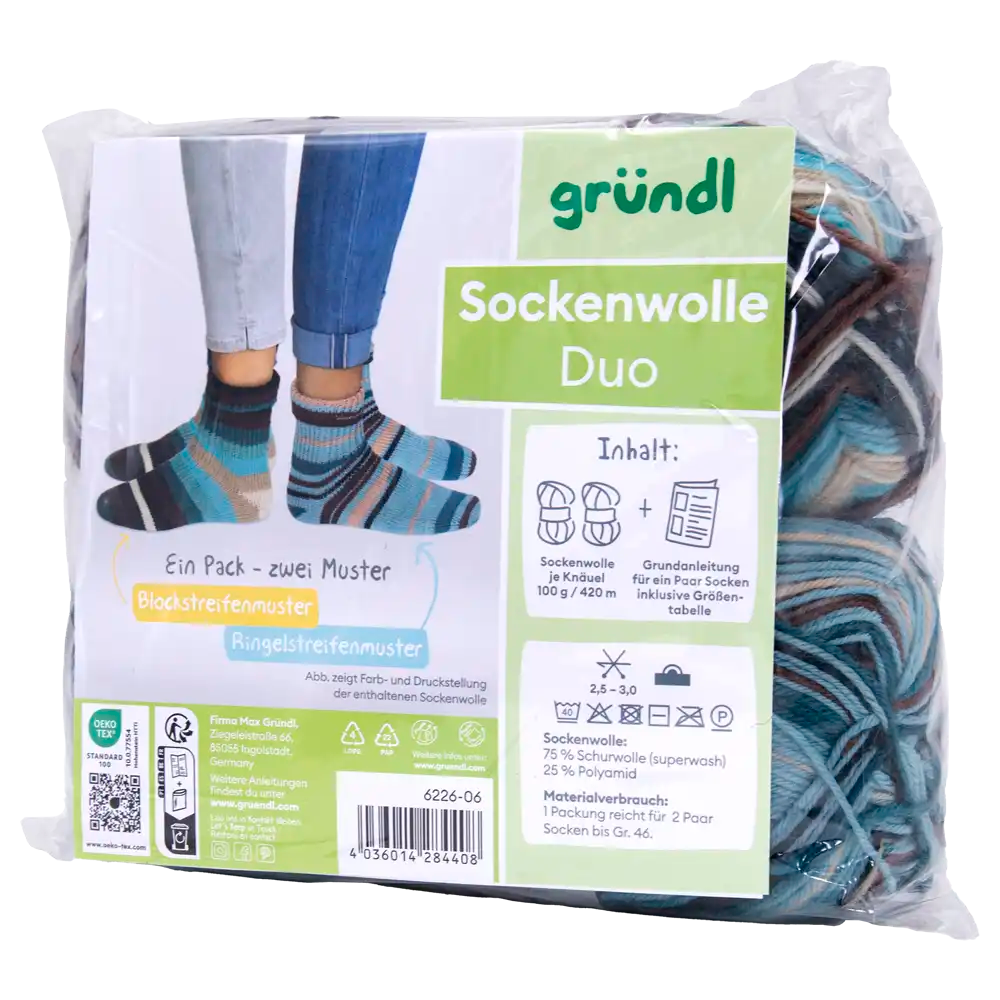 #Farbe_Gründl Duo Sockenwolle | 6226-06