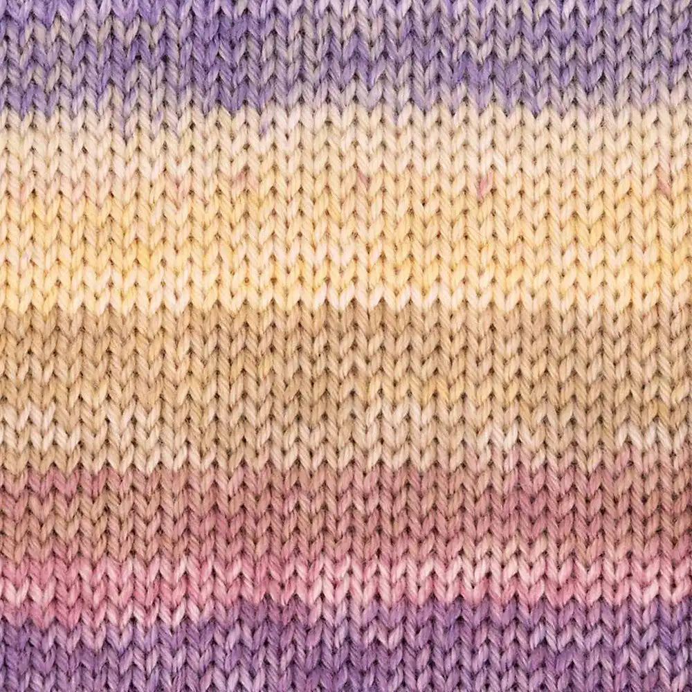 #Farbe_Hot Socks Silk 4-fach | 01 Senf-Magenta-Violett-Mandarine