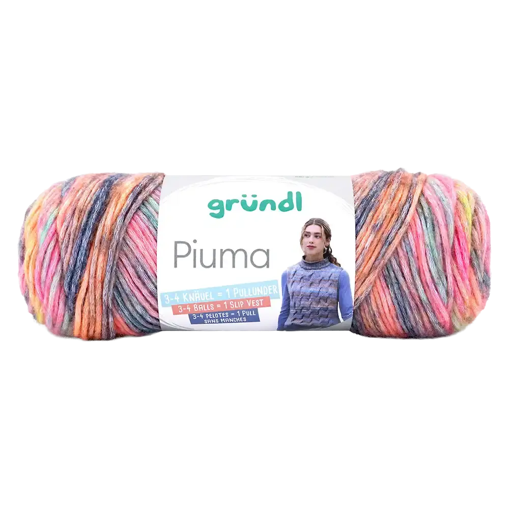 #Farbe_Gründl Piuma | 03 Mauve-Magenta-Orange-Aqua