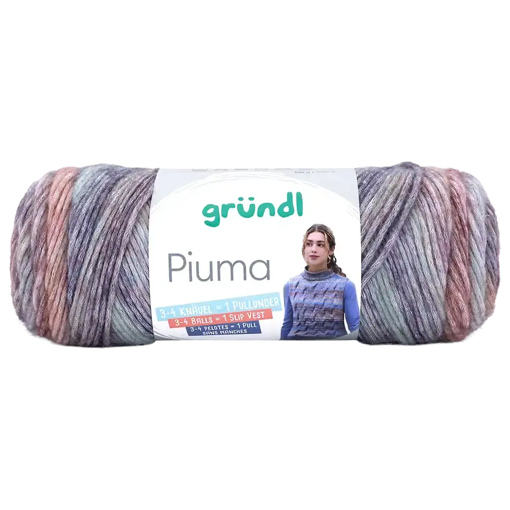 #Farbe_Gründl Piuma | 10 Hellgrau-Graublau-Weinrot-Beige