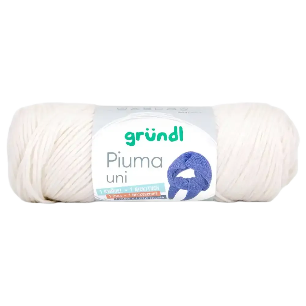 #Farbe_Gründl Piuma Uni | 01 Leinen