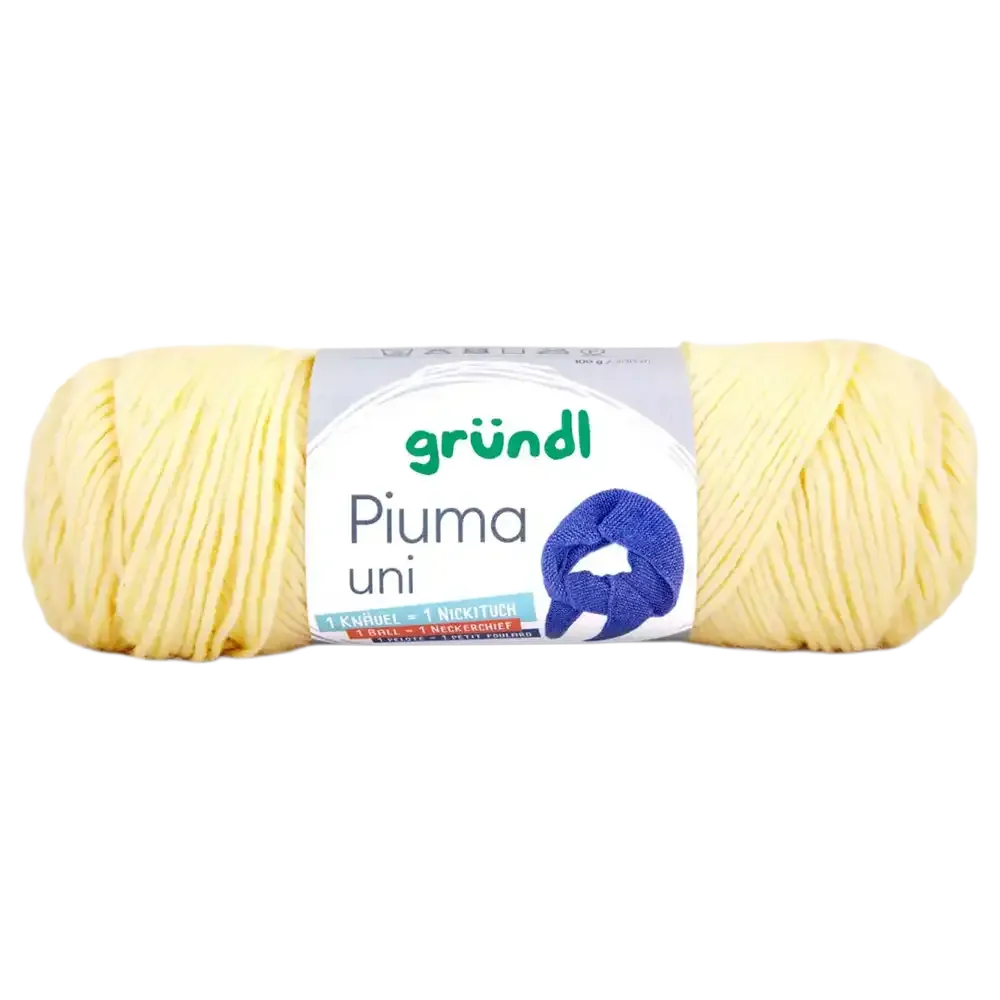 #Farbe_Gründl Piuma Uni | 02 Buttergelb