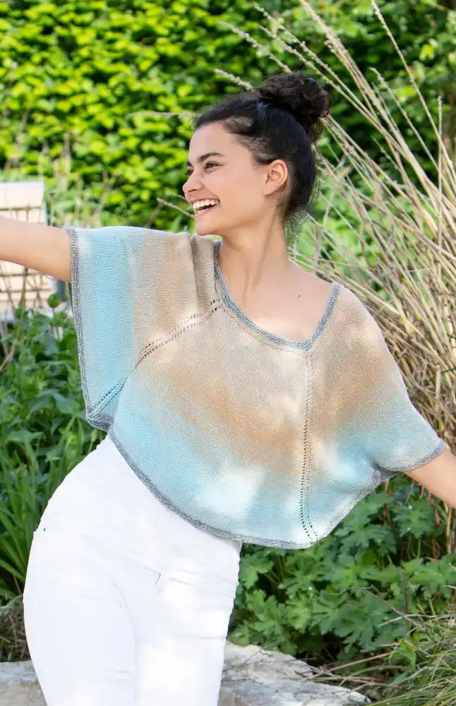Top mit Fledermausärmeln (Strickset)