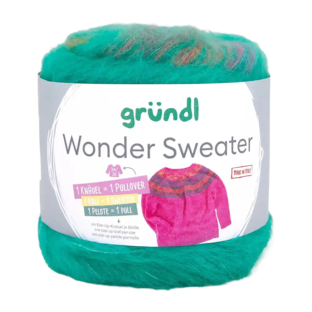 #Farbe_Gründl Wonder Sweater | 04 Smaragd-Kupfer-Himbeer-Curry