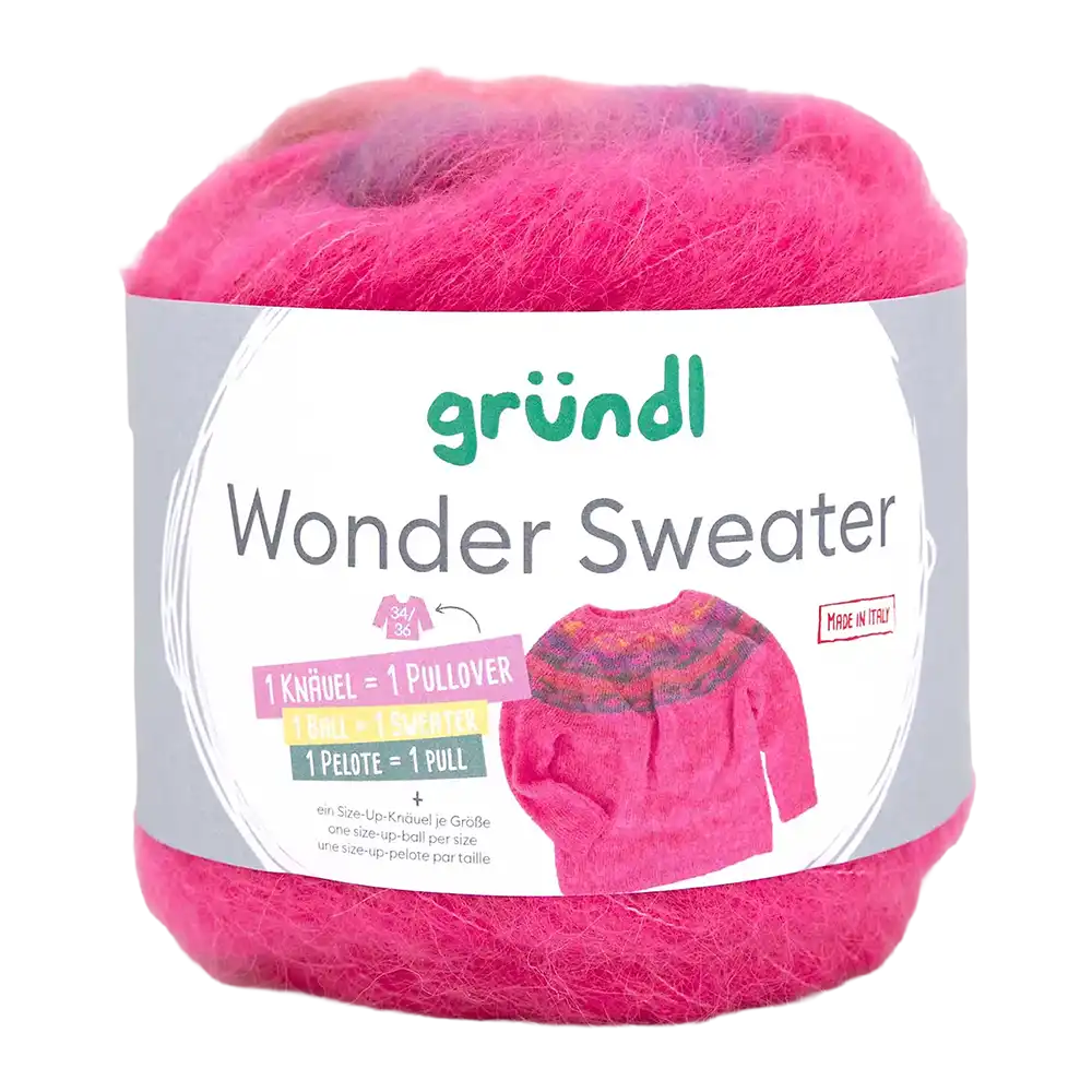 #Farbe_Gründl Wonder Sweater | 05 Fuchsia-Curry-Ozeanblau-Smaragd